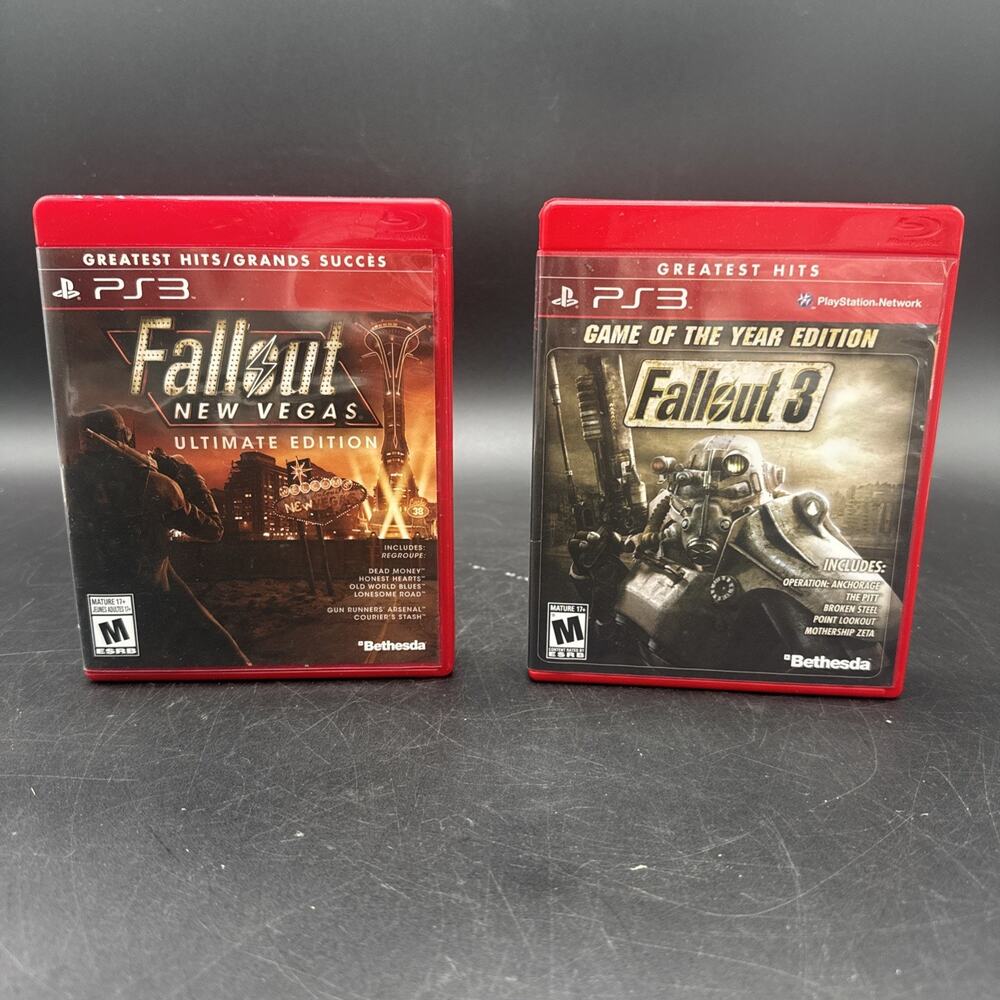 Fallout 3 & Fallout New Vegas Game Of The Year Ultimate Edition PS3 Bundle - EUC